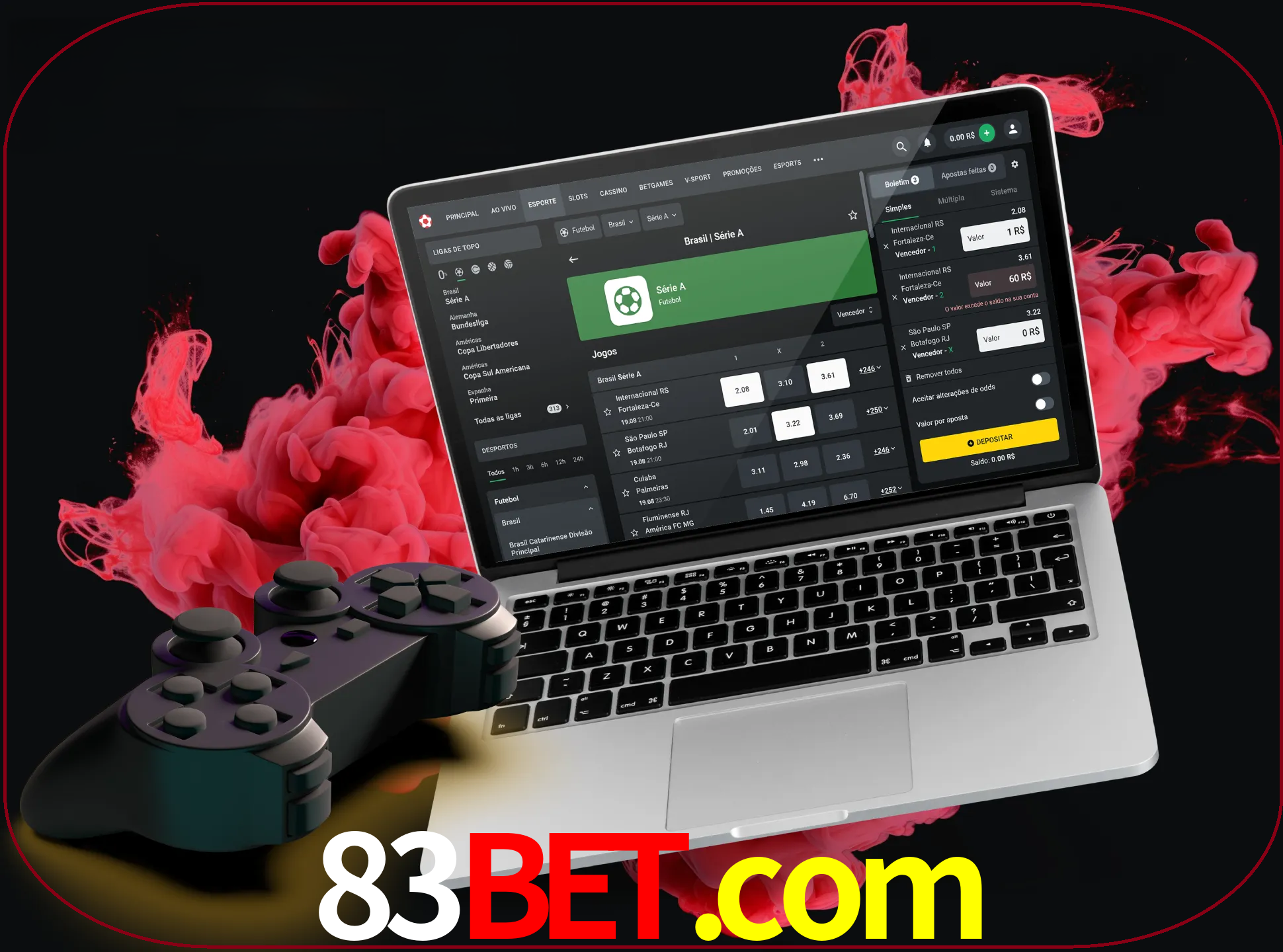 Visite a secção especial de jogos de vídeo em 83bet para descobrir em que jogos pode apostar e ganhar muito dinheiro.