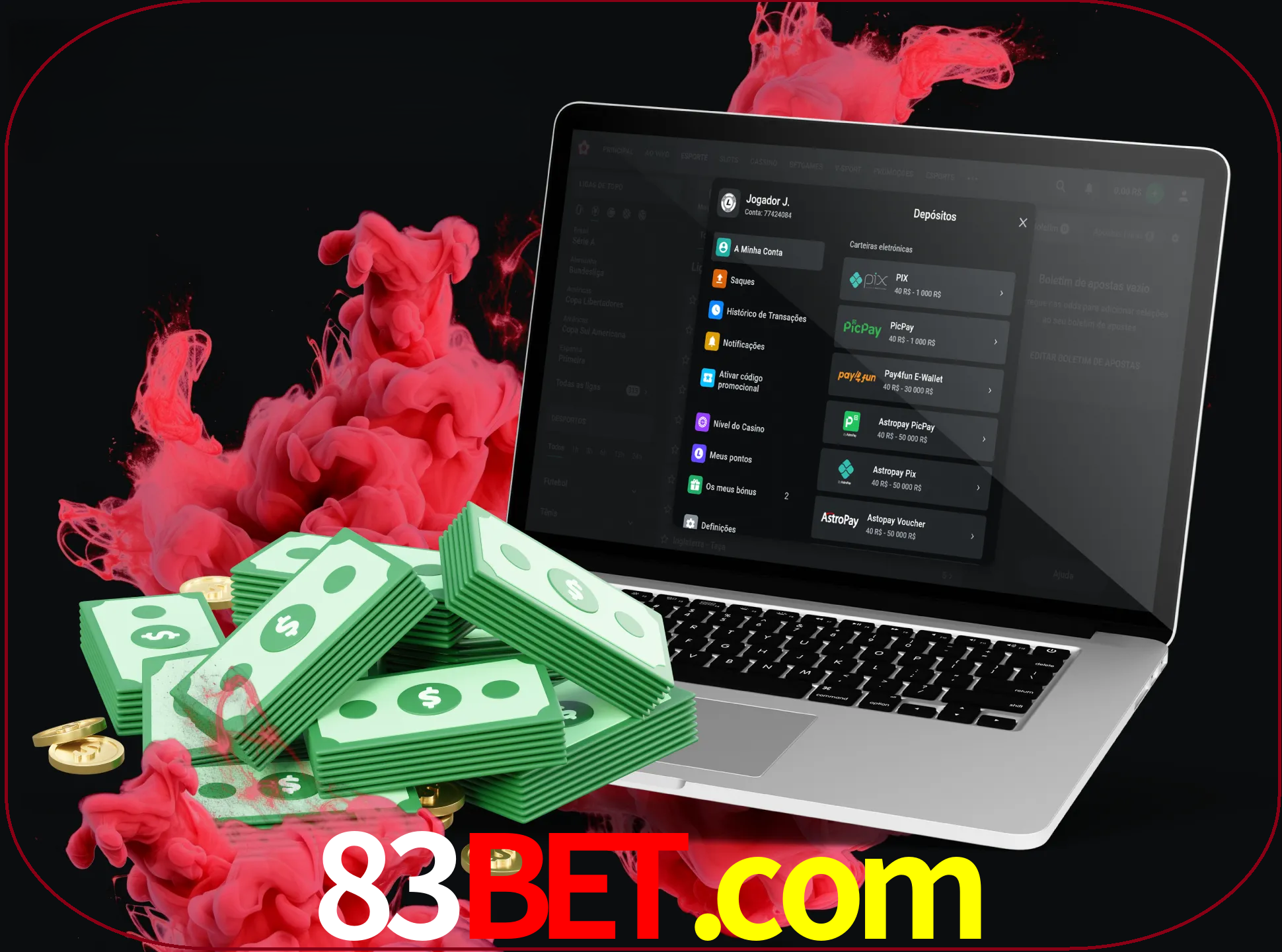 Para efetuar um depósito na sua conta 83bet, basta escolher o método de depósito e especificar o montante.